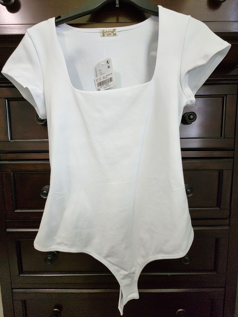 NWT Free People Intimately Square Neck White Bodysuit